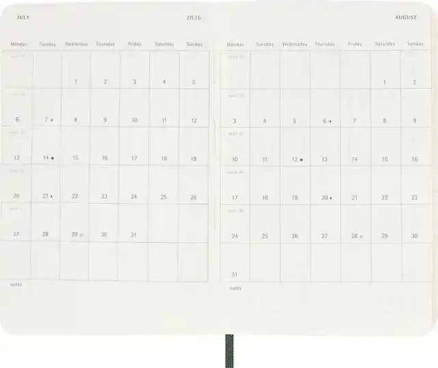 AGENDA 2026 MSK PLAN WEEK 7D/1P POCKET