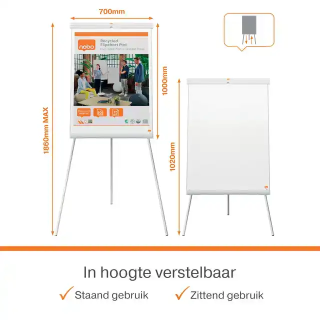 FLIPOVER NOBO PREMIUM PLUS STAAL