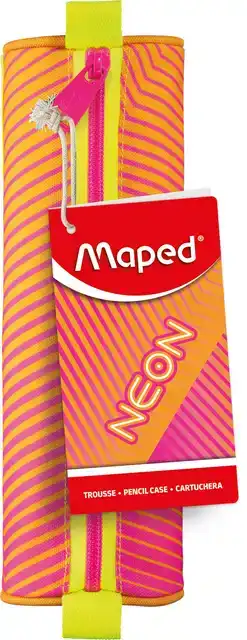 ETUI MAPED NEON ROND ORANJE ROZE