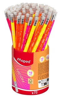 GRAFIETPOTLOOD MAPED NEON KOKER 72