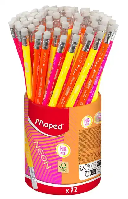 GRAFIETPOTLOOD MAPED NEON KOKER 72