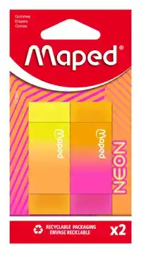 GUM MAPED NEON SET 2 STUKS ASSORTI