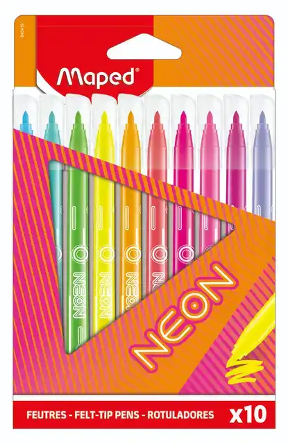 VILTSTIFT MAPED NEON SET 10 KLEUREN