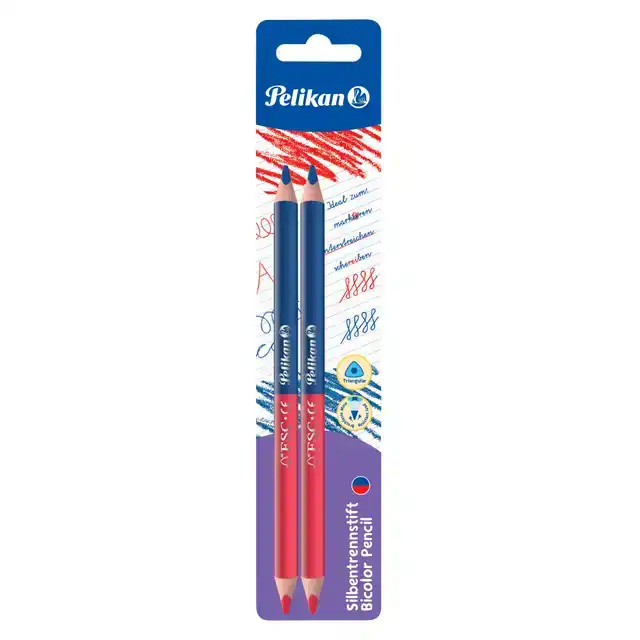 POTLOOD PELIKAN 3MM 2ST ROOD/BLAUW