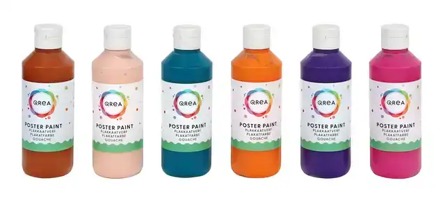 PLAKKAATVERF QREA SET Ã  6 FUN KLEUREN