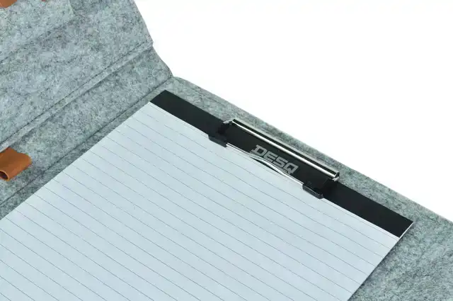 SCHRIJFMAP DESQ A4 VILT MET PAPIERCLIP