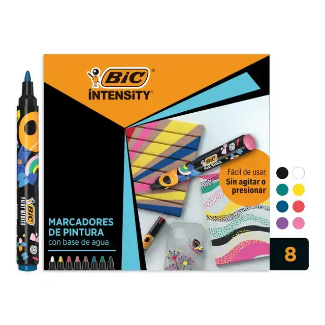PAINTMARKER BIC INTENSITY ASSORTI 8