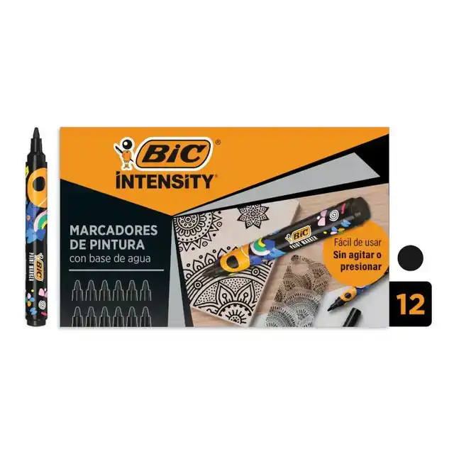 PAINTMARKER BIC INTENSITY ZWART