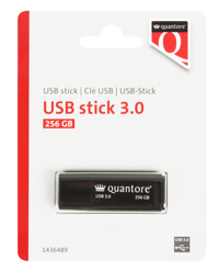 USB-STICK QUANTORE 256GB 3.0 ZWART