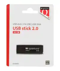 USB STICK 2.0 QUANTORE USB-A 32GB ZWART
