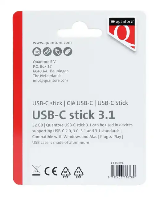 USB STICK 3.1 QUANTORE USB-C 32GB