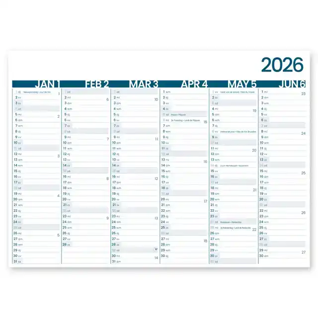 6-MAANDKALENDER 2026 INNI GROOT MEMENTO