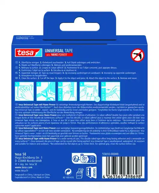 PLAKBAND TESA NANO POWER DUBBELZIJDIG
