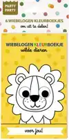 PARTY PARTY 6 WIEBELOGEN KLEURBOEKJES - WILDE DIEREN