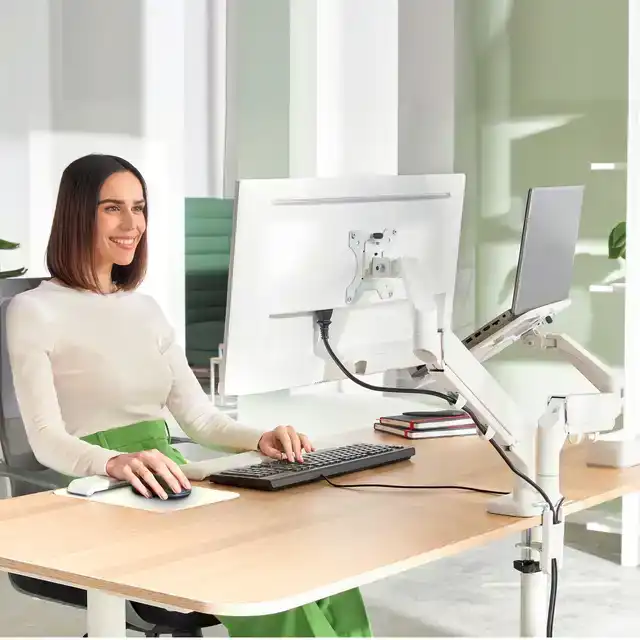 MONITOR EN LAPTOPARM LEITZ ERGO GRIJS