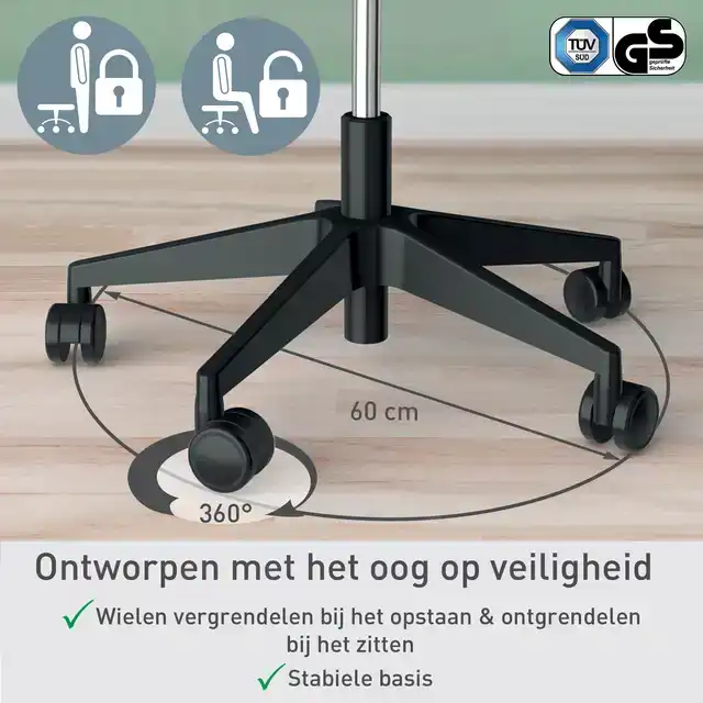 ZITKRUK LEITZ ERGO MET WIELTJES EN