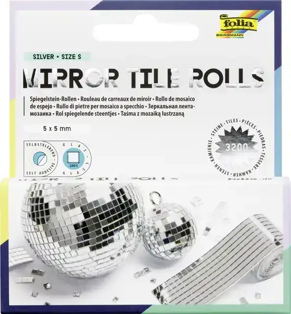 MOZAIEKSTEENTJES FOLIA ZILVER