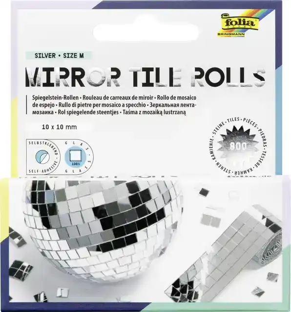 MOZAIEKSTEENTJES FOLIA ZILVER