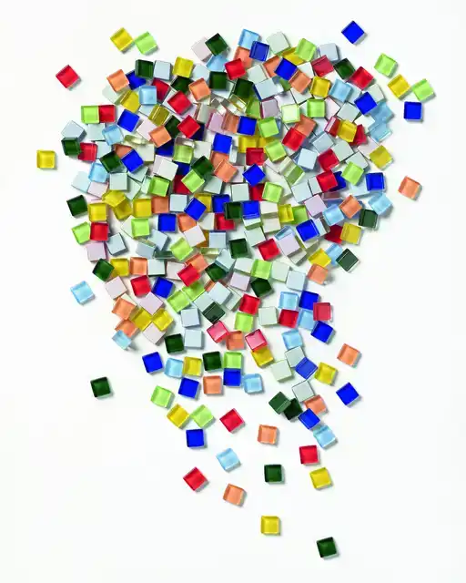 MOZAIEKSTEENTJES FOLIA 10X10MM GLAS