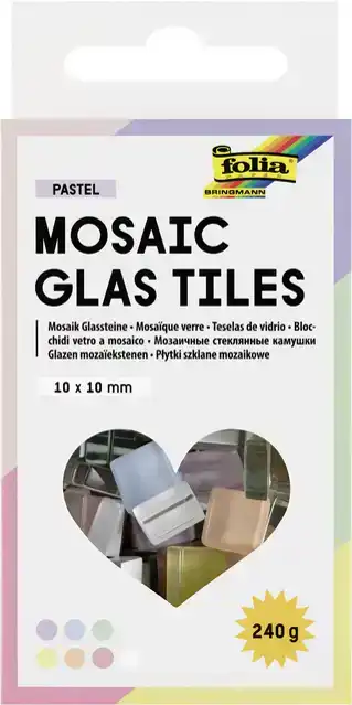 MOZAIEKSTEENTJES FOLIA 10X10MM GLAS