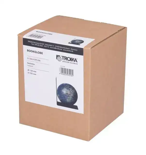 BOEKENSTEUN TROIKA MET MAGN GLOBE 13CM