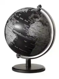 GLOBE TROIKA 13CM ZWART-ZILVER