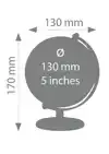 GLOBE TROIKA 13CM ZWART-ZILVER