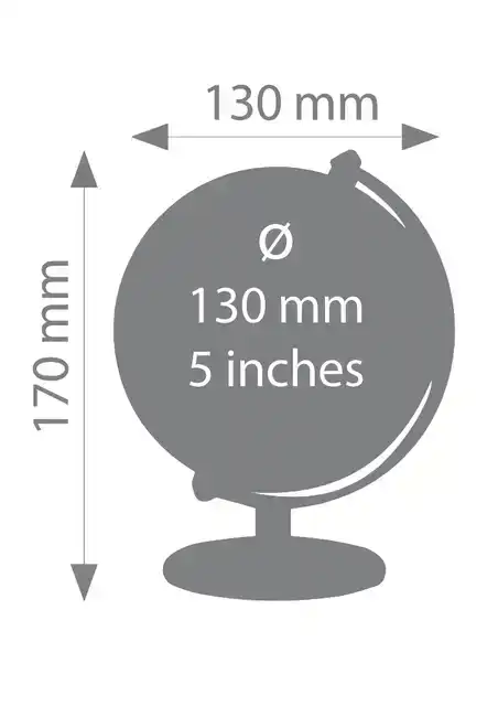 GLOBE TROIKA 13CM ZWART-ZILVER
