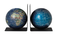 BOEKENSTEUN TROIKA MET MAGN GLOBES 13CM