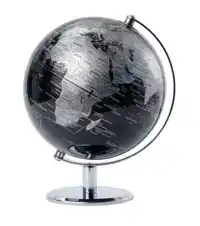GLOBE TROIKA 20CM ZWART-ZILVER
