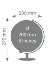 GLOBE TROIKA 20CM ZWART-ZILVER