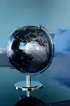 GLOBE TROIKA 20CM ZWART-ZILVER