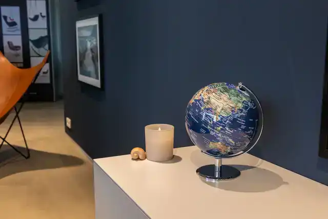 GLOBE TROIKA 20CM BLAUW-GROEN
