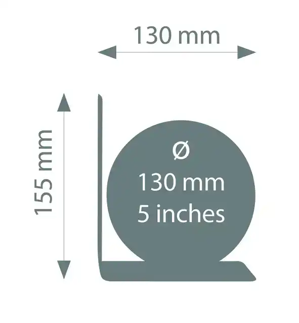 BOEKENSTEUN TROIKA MET MAGN GLOBE 13CM