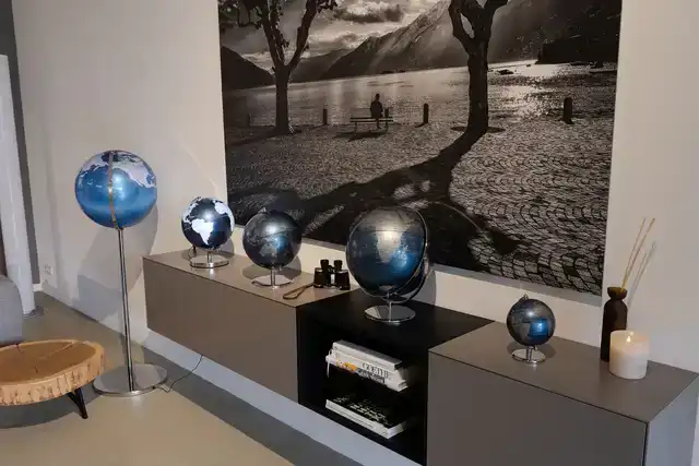 GLOBE TROIKA 13CM BLAUW-GROEN