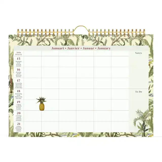 FAMILIEKAL 26 LANNOO BOTANIC 7D/1P WIT