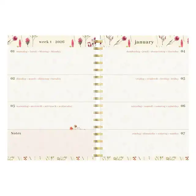 AGENDA 2026 LANNOO FLOWERS BOUQUET