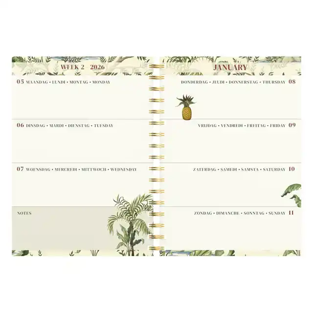 AGENDA 2026 LANNOO 120X160 BOTANIC