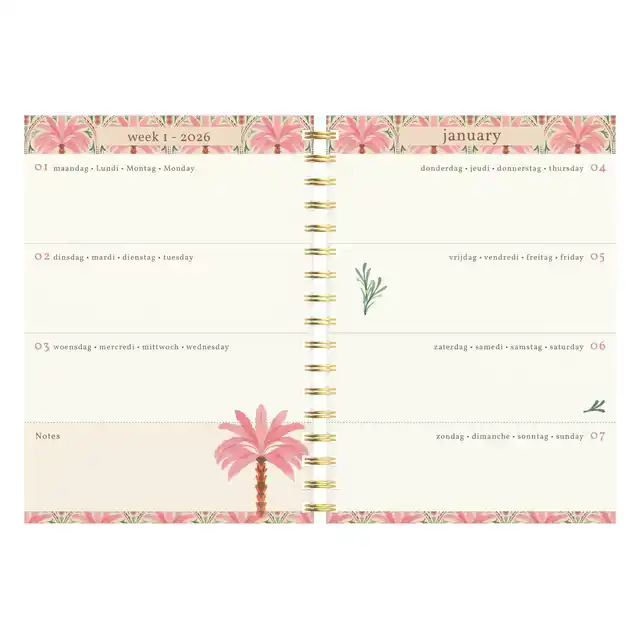 AGENDA 2026 LANNOO 120X160 EXOTIC PALMS