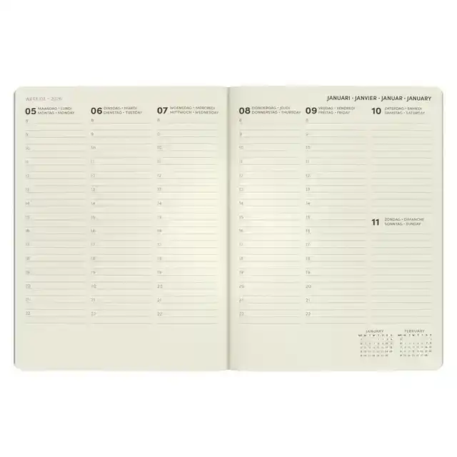 AGENDA 2026 LANNOO BUREAU A5 QC COLOUR