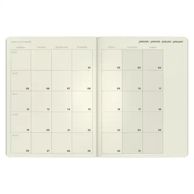 AGENDA 2026 LANNOO BUREAU A5 QC COLOUR