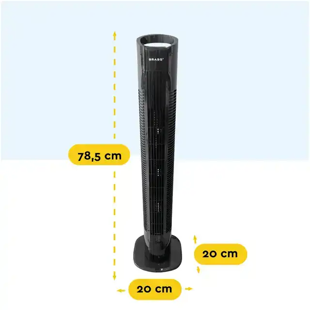 TORENVENTILATOR BRASQ F500 H79CM ZWART