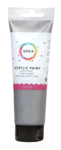 ACRYLVERF QREA 120 ML ZILVER