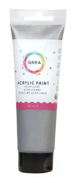 ACRYLVERF QREA 120 ML ZILVER
