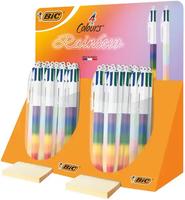 4-KLEUREN BALPEN BIC REGENBOOG M