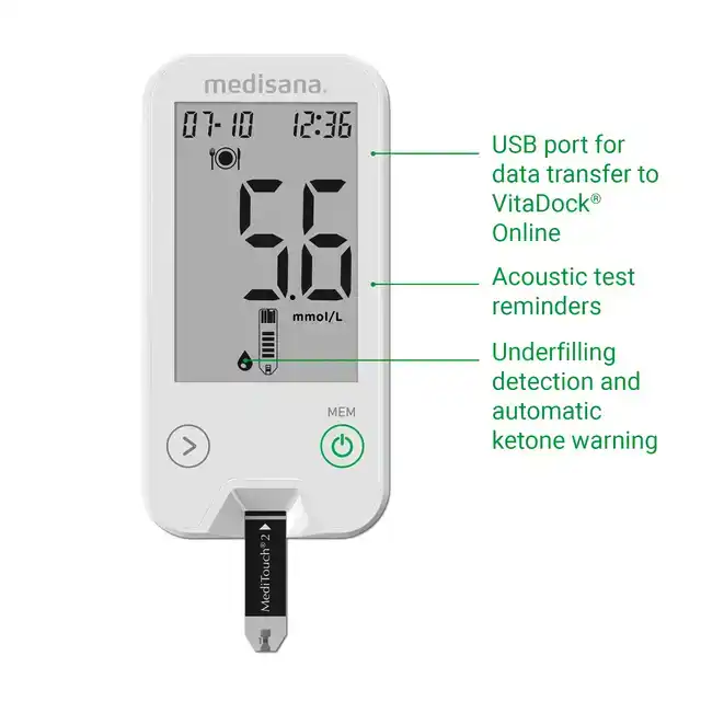 BLOEDGLUCOSEMETER MEDISANA MEDITOUCH 2