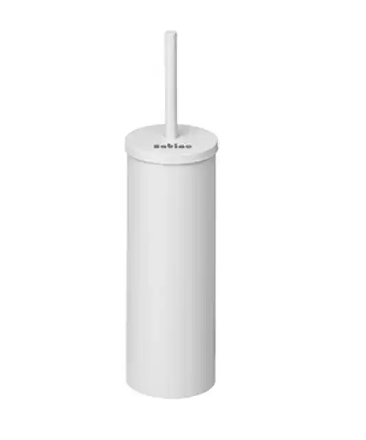 TOILETBORSTELSET SATINO METAAL WIT