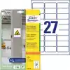 ETIKET AVERY L7874-20 63.5X29.6MM 540ST