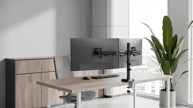 MONITORARM NEOMOUNTS NERO 2 SCHERMEN