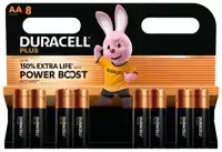BATTERIJ DURACELL PLUS POWERBOOST AA X8